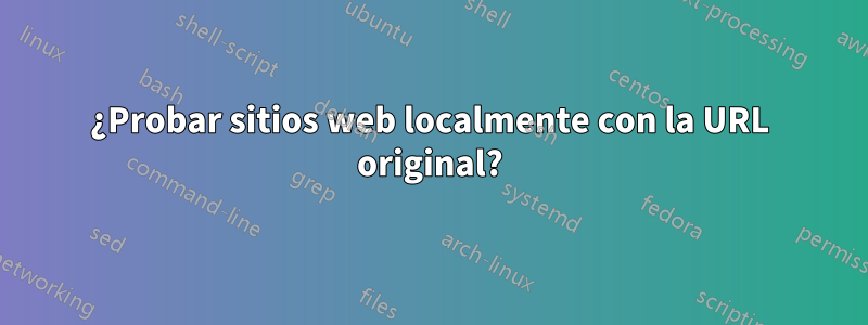 ¿Probar sitios web localmente con la URL original?