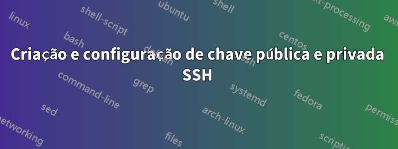 Criação e configuração de chave pública e privada SSH