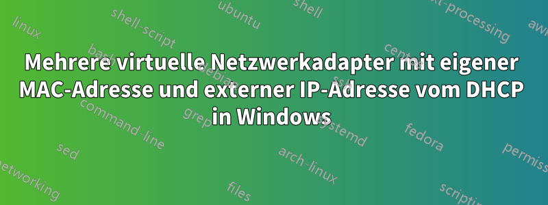 Mehrere virtuelle Netzwerkadapter mit eigener MAC-Adresse und externer IP-Adresse vom DHCP in Windows