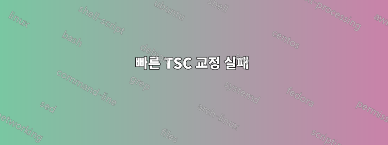 빠른 TSC 교정 실패