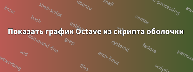 Показать график Octave из скрипта оболочки