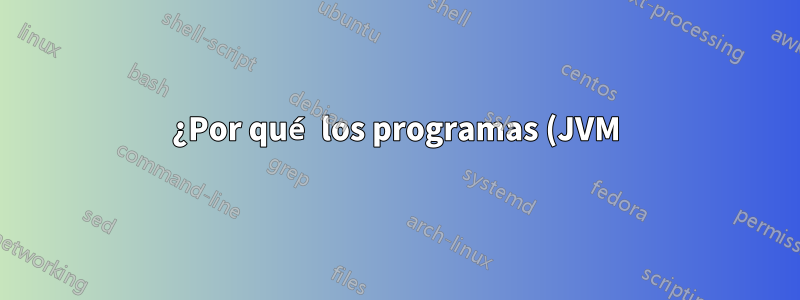 ¿Por qué los programas (JVM) fallan cuando todavía hay mucho espacio disponible en el archivo de paginación?
