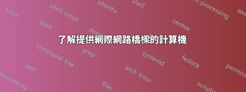 了解提供網際網路橋樑的計算機