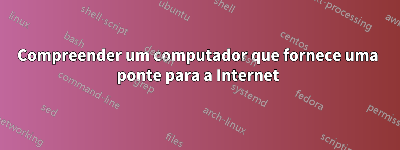 Compreender um computador que fornece uma ponte para a Internet