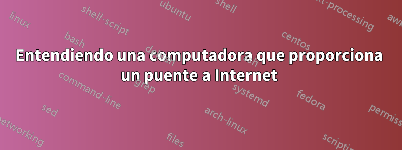 Entendiendo una computadora que proporciona un puente a Internet