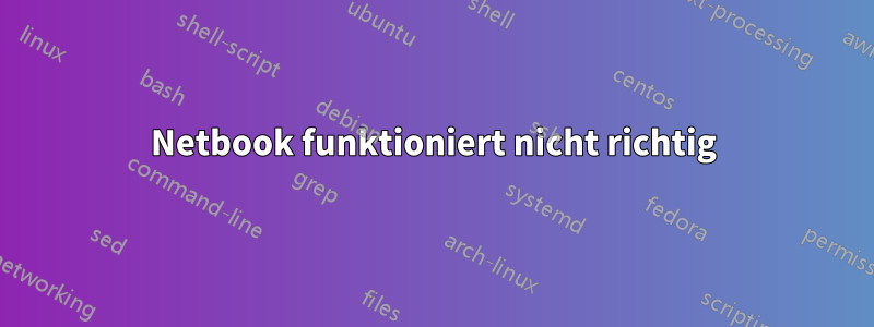 Netbook funktioniert nicht richtig