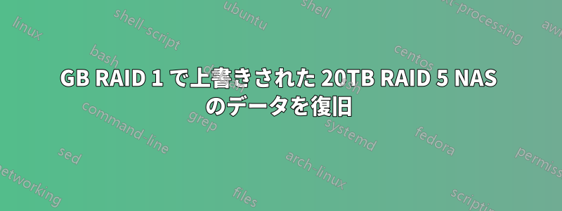 500GB RAID 1 で上書きされた 20TB RAID 5 NAS のデータを復旧