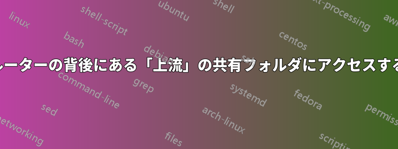 ルーターの背後にある「上流」の共有フォルダにアクセスする