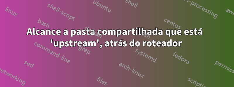 Alcance a pasta compartilhada que está 'upstream', atrás do roteador