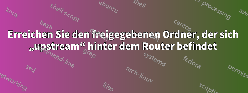 Erreichen Sie den freigegebenen Ordner, der sich „upstream“ hinter dem Router befindet