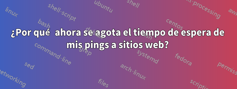 ¿Por qué ahora se agota el tiempo de espera de mis pings a sitios web?