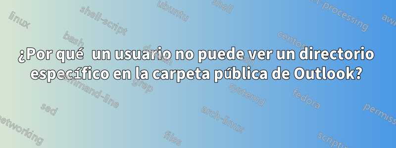 ¿Por qué un usuario no puede ver un directorio específico en la carpeta pública de Outlook?