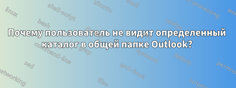 Почему пользователь не видит определенный каталог в общей папке Outlook?