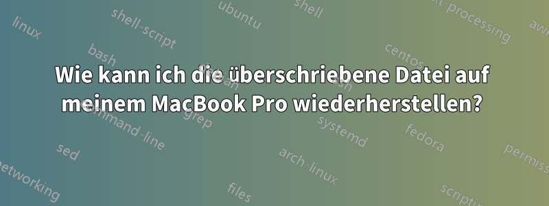 Wie kann ich die überschriebene Datei auf meinem MacBook Pro wiederherstellen?