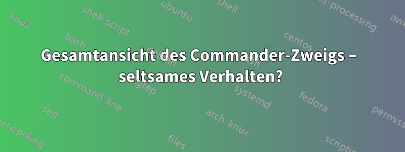 Gesamtansicht des Commander-Zweigs – seltsames Verhalten?