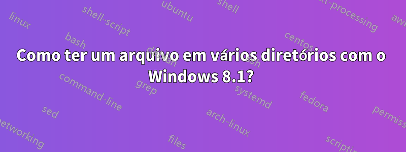 Como ter um arquivo em vários diretórios com o Windows 8.1?