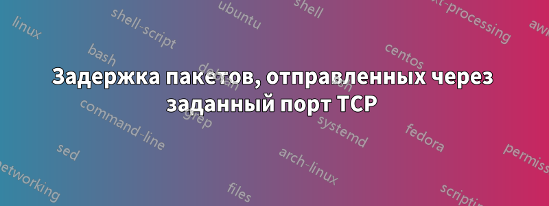 Задержка пакетов, отправленных через заданный порт TCP