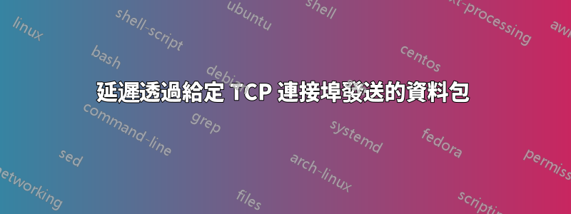 延遲透過給定 TCP 連接埠發送的資料包