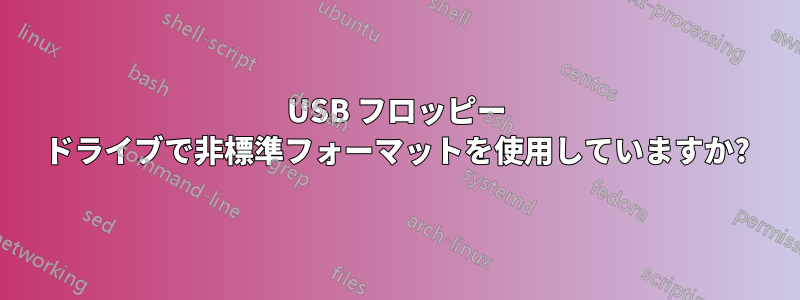 USB フロッピー ドライブで非標準フォーマットを使用していますか?