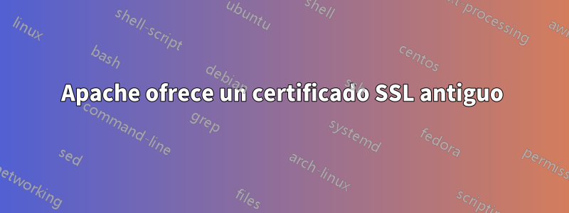 Apache ofrece un certificado SSL antiguo