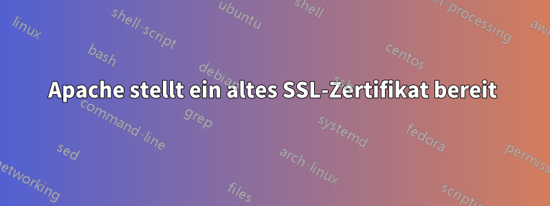 Apache stellt ein altes SSL-Zertifikat bereit