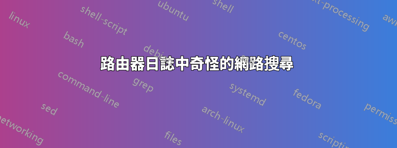 路由器日誌中奇怪的網路搜尋