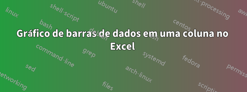 Gráfico de barras de dados em uma coluna no Excel