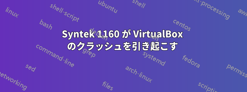 Syntek 1160 が VirtualBox のクラッシュを引き起こす