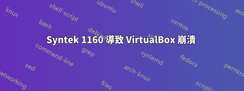 Syntek 1160 導致 VirtualBox 崩潰