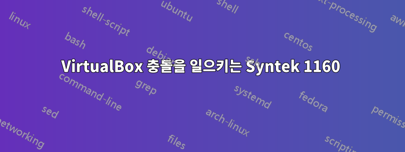 VirtualBox 충돌을 일으키는 Syntek 1160