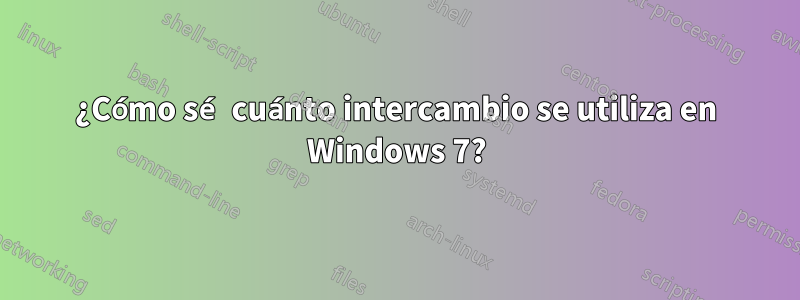 ¿Cómo sé cuánto intercambio se utiliza en Windows 7?