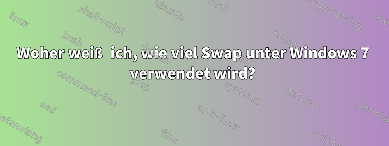 Woher weiß ich, wie viel Swap unter Windows 7 verwendet wird?