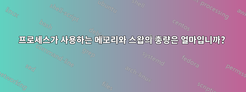 프로세스가 사용하는 메모리와 스왑의 총량은 얼마입니까?