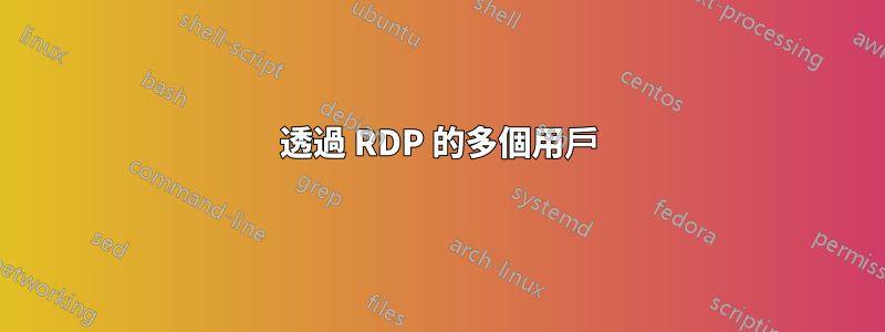 透過 RDP 的多個用戶