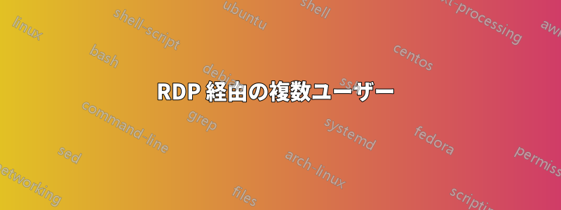 RDP 経由の複数ユーザー 