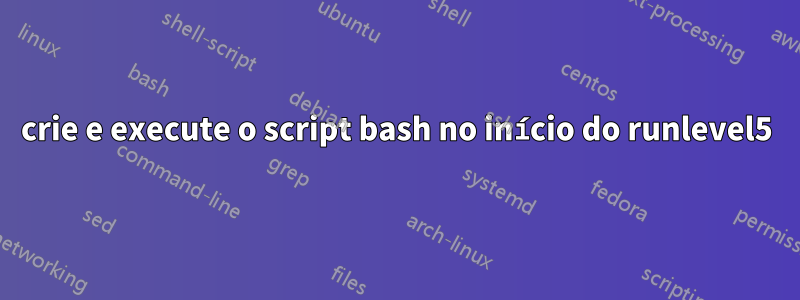 crie e execute o script bash no início do runlevel5