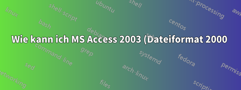 Wie kann ich MS Access 2003 (Dateiformat 2000) in SQL Server Express 2014 konvertieren?