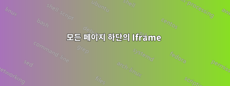 모든 페이지 하단의 Iframe