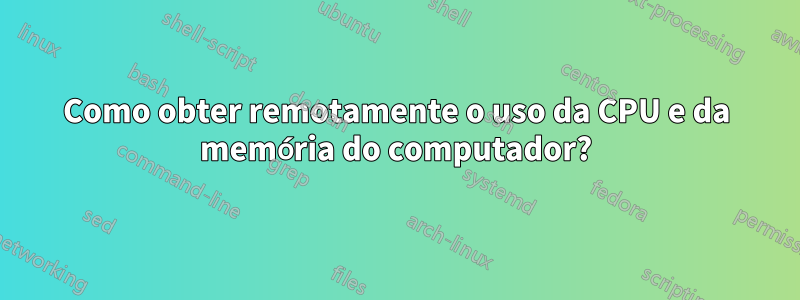 Como obter remotamente o uso da CPU e da memória do computador?