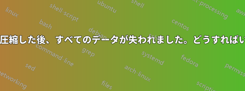 ディスクを圧縮した後、すべてのデータが失われました。どうすればいいですか?