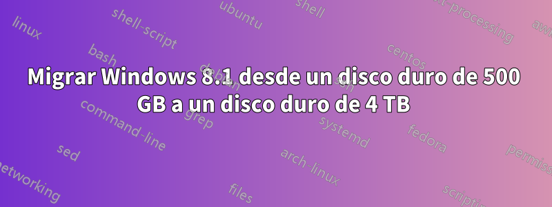 Migrar Windows 8.1 desde un disco duro de 500 GB a un disco duro de 4 TB