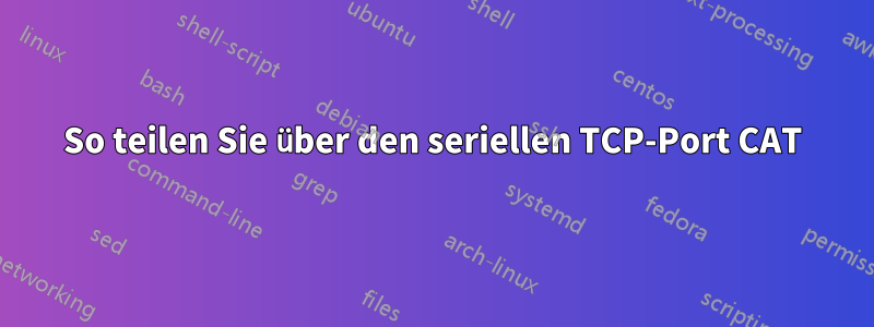 So teilen Sie über den seriellen TCP-Port CAT