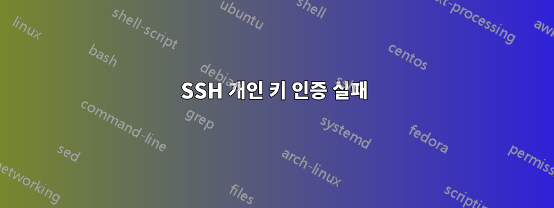 SSH 개인 키 인증 실패