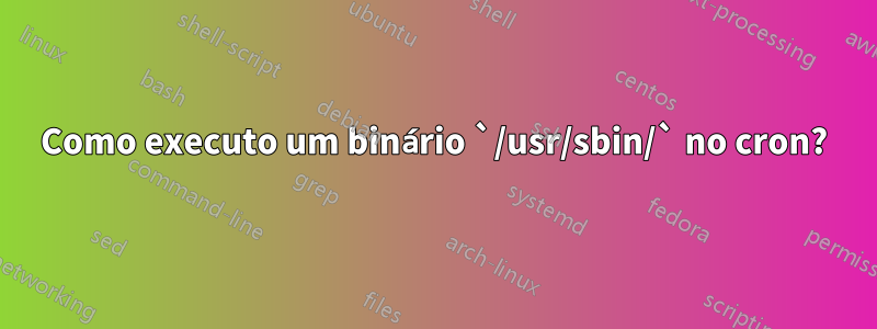 Como executo um binário `/usr/sbin/` no cron?