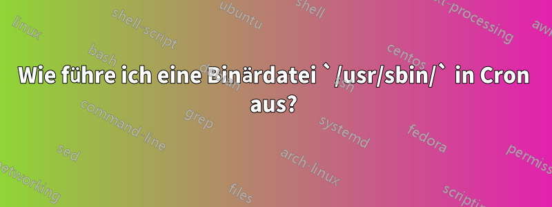 Wie führe ich eine Binärdatei `/usr/sbin/` in Cron aus?