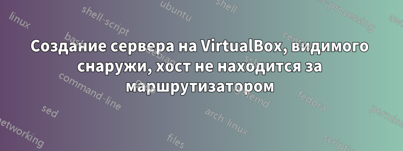 Создание сервера на VirtualBox, видимого снаружи, хост не находится за маршрутизатором