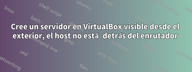 Cree un servidor en VirtualBox visible desde el exterior, el host no está detrás del enrutador