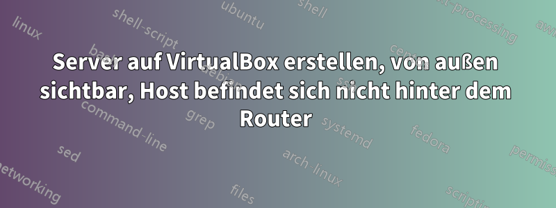 Server auf VirtualBox erstellen, von außen sichtbar, Host befindet sich nicht hinter dem Router