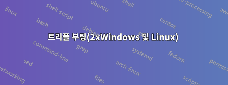 트리플 부팅(2xWindows 및 Linux)