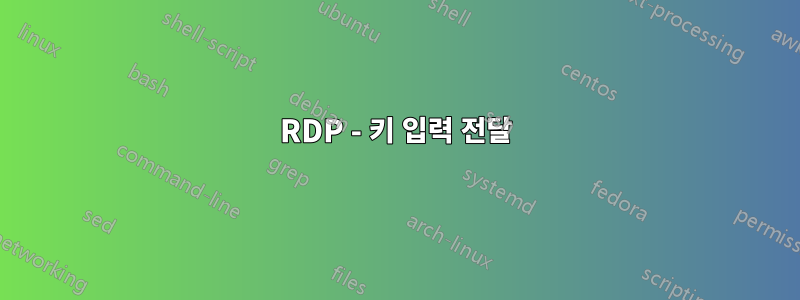 RDP - 키 입력 전달